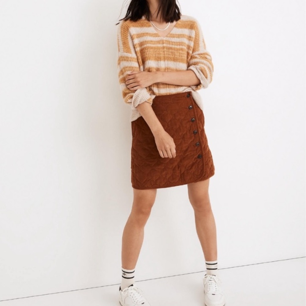 Madewell Corduroy Quilted Mini Skirt